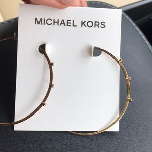 Michael Kors Rose Gold Hoop Earrings